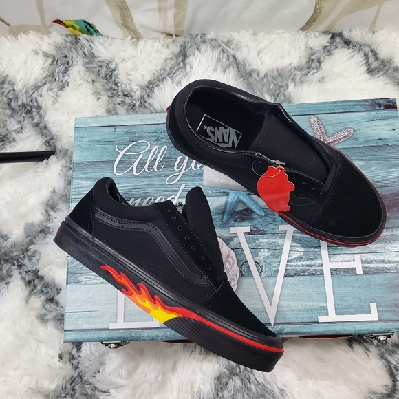 Vans Old Skool Flame Wall Black Fire 🔥(CL) - Picture 7 of 13
